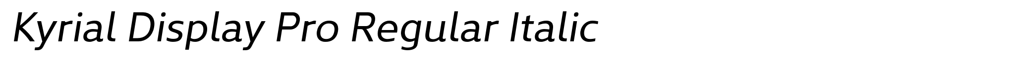 Kyrial Display Pro Regular Italic image